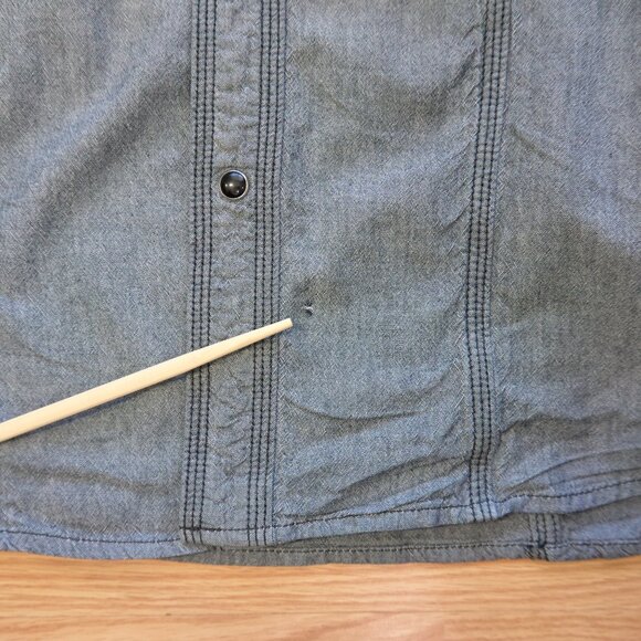 True Religion Gray Western Style Button Up Shirt, Long Sleeve, Size XL - Picture 7 of 8